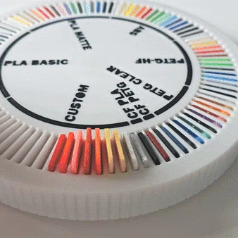 Bộ xoay đựng mẫu nhựa Bambu (100 khe) - Có dán nhãn