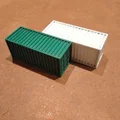 Mô hình container 20ft tỉ lệ HO (1:87) - Thiết kế in 3D miễn phí - Thumbnail 1