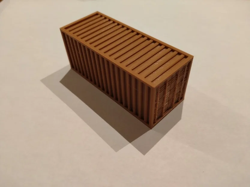Mô hình container 20ft tỉ lệ HO (1:87) - Thiết kế in 3D miễn phí - Image 2