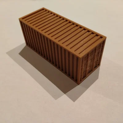 Mô hình container 20ft tỉ lệ HO (1:87) - Thiết kế in 3D miễn phí