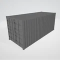Mô hình container 20ft tỉ lệ HO (1:87) - Thiết kế in 3D miễn phí - Thumbnail 3