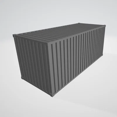 Mô hình container 20ft tỉ lệ HO (1:87) - Thiết kế in 3D miễn phí