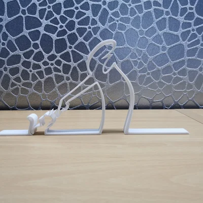 Mô hình trang trí La Linea cùng mèo in 3D độc đáo