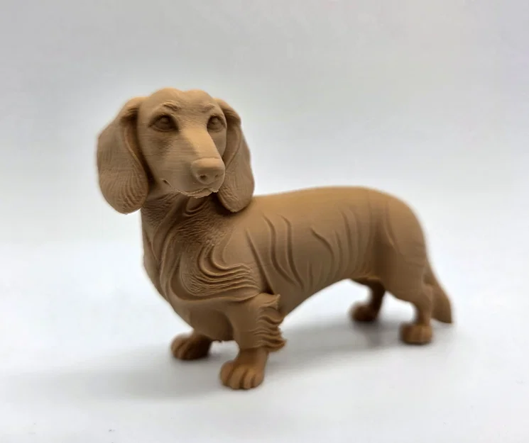 Mô hình chú chó Dachshund lông dài (tư thế đứng) - Image 1