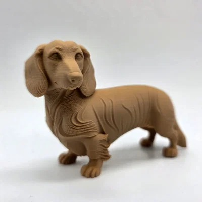 Mô hình chú chó Dachshund lông dài (tư thế đứng)