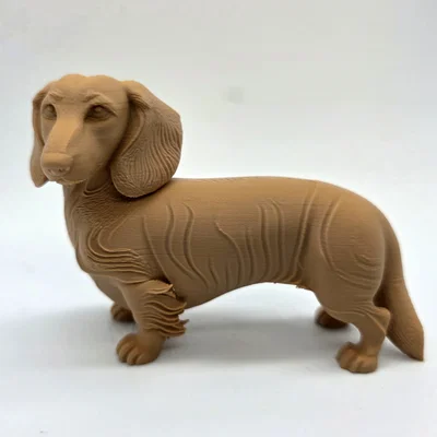 Mô hình chú chó Dachshund lông dài (tư thế đứng)