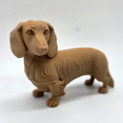 Mô hình chú chó Dachshund lông dài (tư thế đứng)