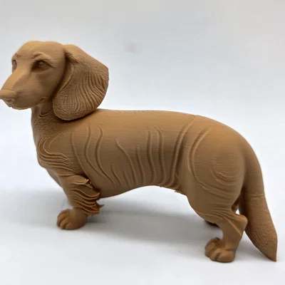 Mô hình chú chó Dachshund lông dài (tư thế đứng)