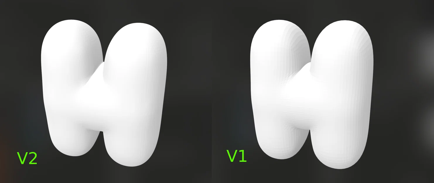 Bộ Chữ Cái 3D Kiểu Bong Bóng V2 (Phiên bản Quad Mesh / Mượt mà hơn nhiều) - Image 1