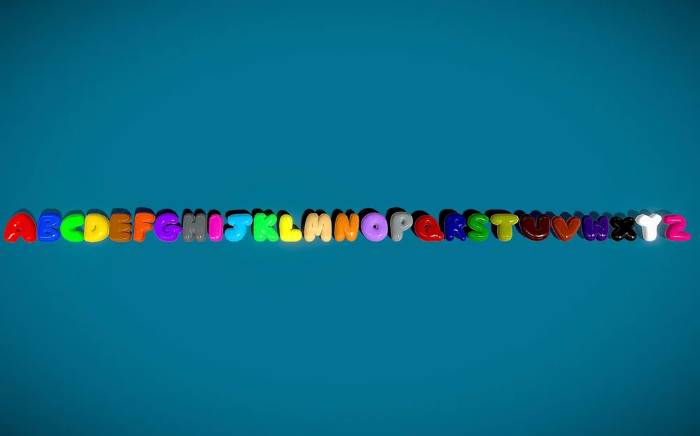 Bộ Chữ Cái 3D Kiểu Bong Bóng V2 (Phiên bản Quad Mesh / Mượt mà hơn nhiều) - Image 2