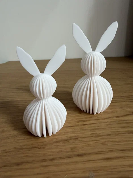 Mô hình chú thỏ sọc 3D decor trang trí lễ Phục sinh cực xinh - Image 2