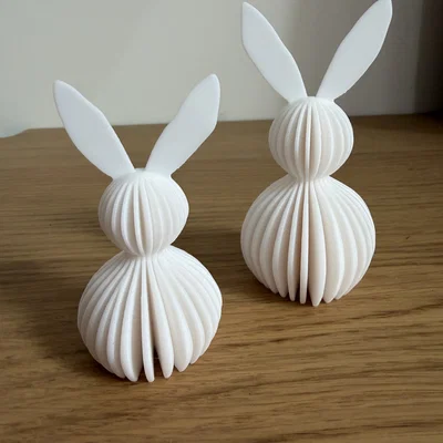 Mô hình chú thỏ sọc 3D decor trang trí lễ Phục sinh cực xinh