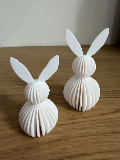Mô hình chú thỏ sọc 3D decor trang trí lễ Phục sinh cực xinh - Image 3