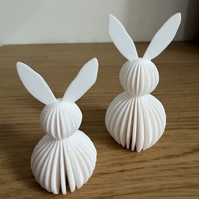 Mô hình chú thỏ sọc 3D decor trang trí lễ Phục sinh cực xinh