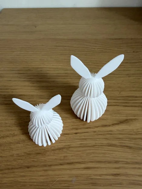 Mô hình chú thỏ sọc 3D decor trang trí lễ Phục sinh cực xinh - Image 4