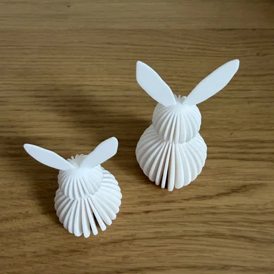 Mô hình chú thỏ sọc 3D decor trang trí lễ Phục sinh cực xinh