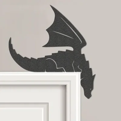 Mô hình trang trí góc cửa hình rồng (Dragon Door Corner Topper) 3D