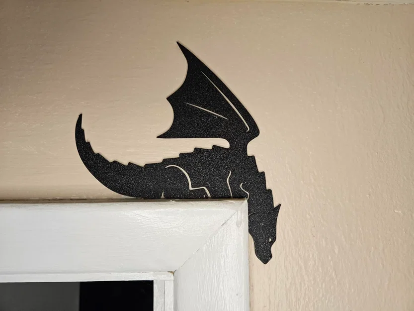 Mô hình trang trí góc cửa hình rồng (Dragon Door Corner Topper) 3D - Image 2