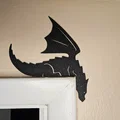 Mô hình trang trí góc cửa hình rồng (Dragon Door Corner Topper) 3D - Thumbnail 2