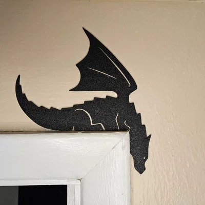 Mô hình trang trí góc cửa hình rồng (Dragon Door Corner Topper) 3D