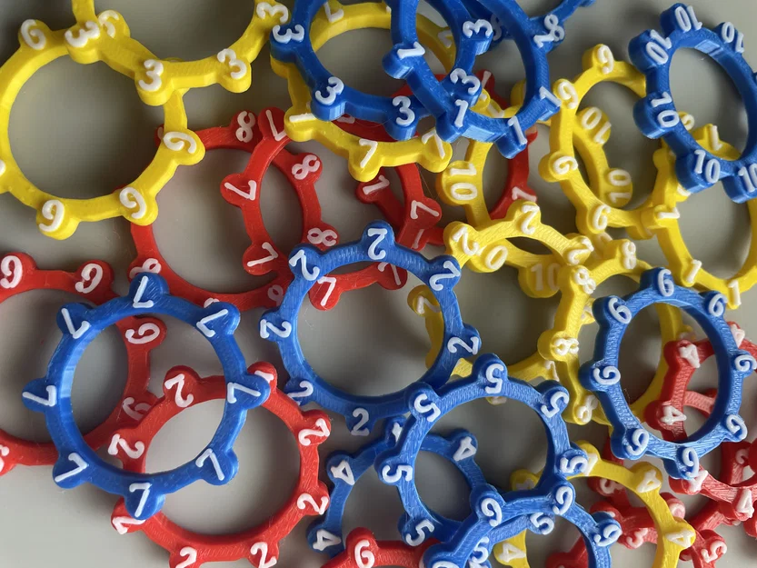 Vòng đánh dấu trạng thái có số cho mô hình DND và Tabletop RPG - Image 1