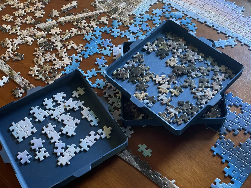 Khay Phân Loại Mảnh Ghép Tranh Xếp Hình Có Thể Xếp Chồng - Image 1