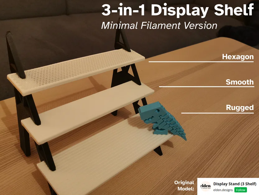 Kệ Trưng Bày 3-trong-1 - Phiên Bản Tối Giản Tiết Kiệm Nhựa - Image 1