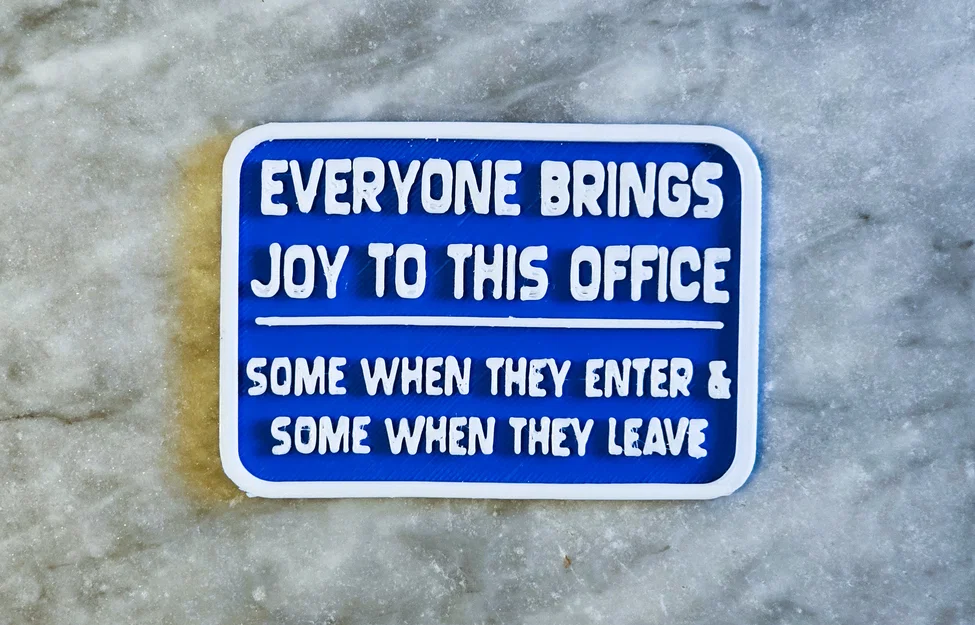 Biển trang trí văn phòng Joy to the office (In 3D) - Image 1