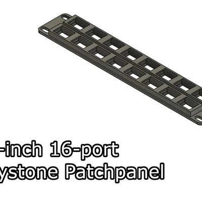 Patch-panel Keystone 16 cổng cho tủ rack 10-inch