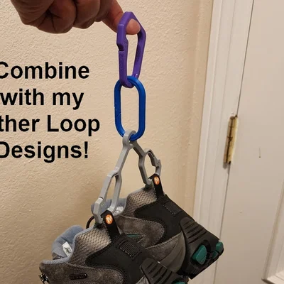 Móc Treo Giày Đa Năng Dùng Carabiner Cho Ba Lô - Mẫu #0163