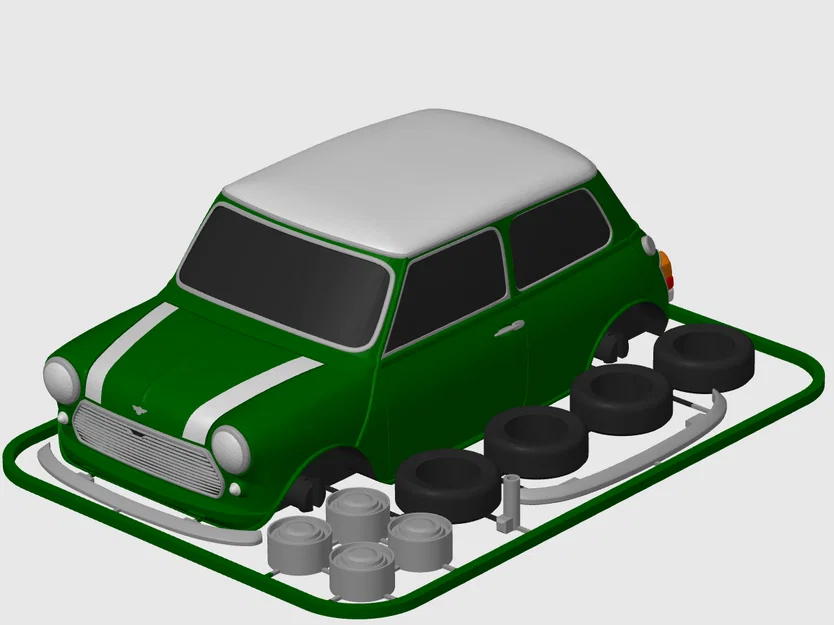 Mini Cooper Kit Card - Mô hình xe Mini cổ điển - Image 5