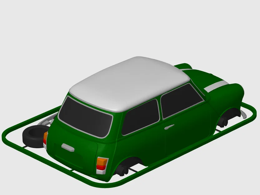 Mini Cooper Kit Card - Mô hình xe Mini cổ điển - Image 6