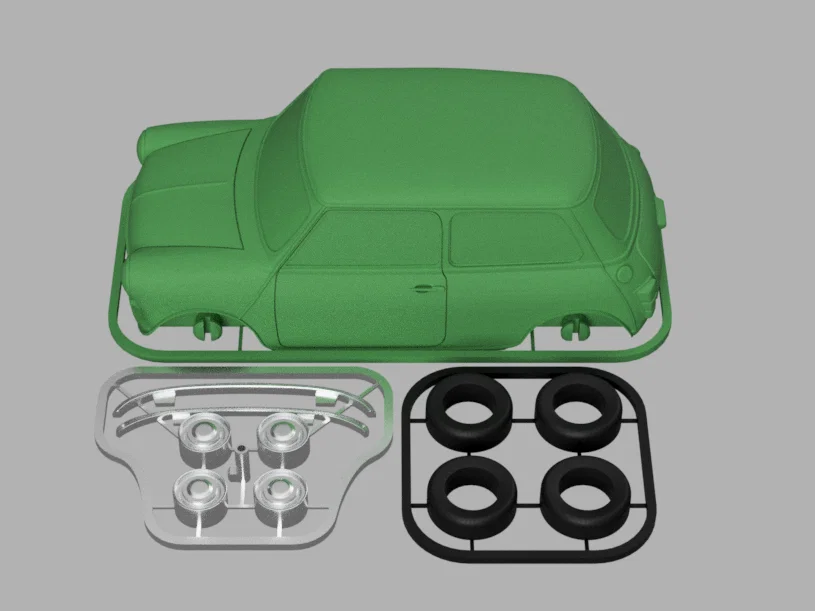 Mini Cooper Kit Card - Mô hình xe Mini cổ điển - Image 7