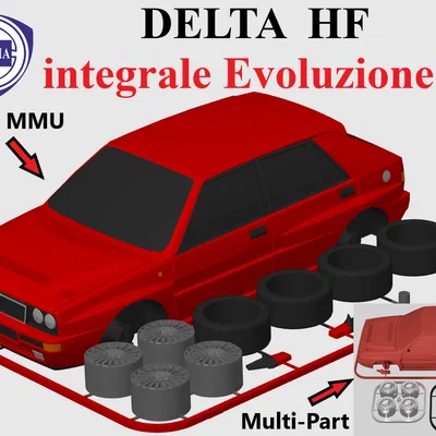 Mô hình Kit Card Lancia Delta HF Integrale Evoluzione 2 (Tỷ lệ 1:24)