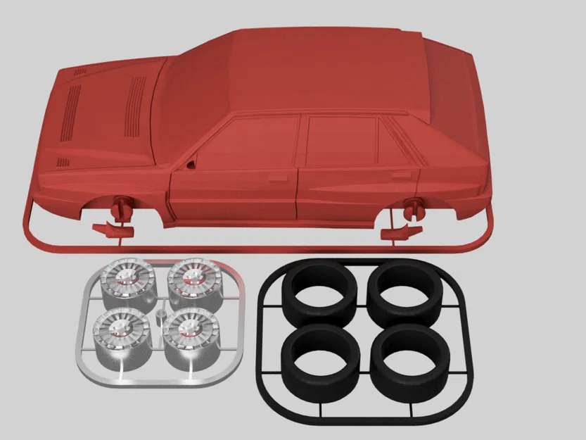 Mô hình Kit Card Lancia Delta HF Integrale Evoluzione 2 (Tỷ lệ 1:24) - Image 14