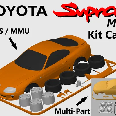 Toyota Supra MK4 Kit Card - Mô hình lắp ráp độc đáo