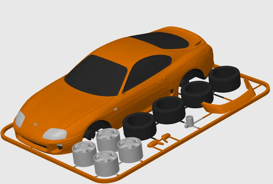 Toyota Supra MK4 Kit Card - Mô hình lắp ráp độc đáo - Image 3