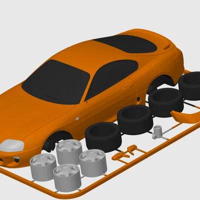 Toyota Supra MK4 Kit Card - Mô hình lắp ráp độc đáo