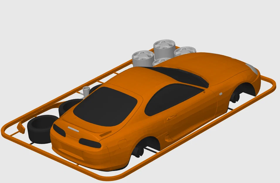 Toyota Supra MK4 Kit Card - Mô hình lắp ráp độc đáo - Image 4