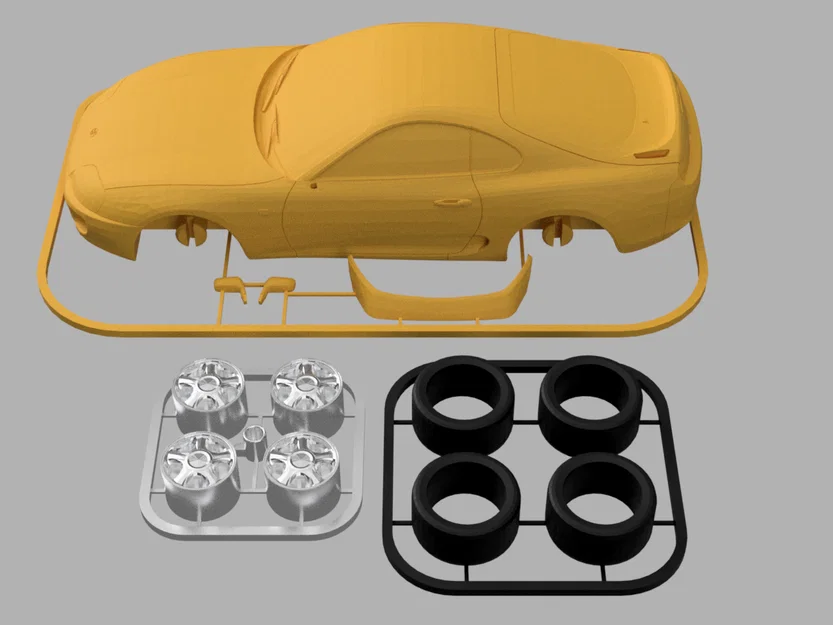 Toyota Supra MK4 Kit Card - Mô hình lắp ráp độc đáo - Image 5