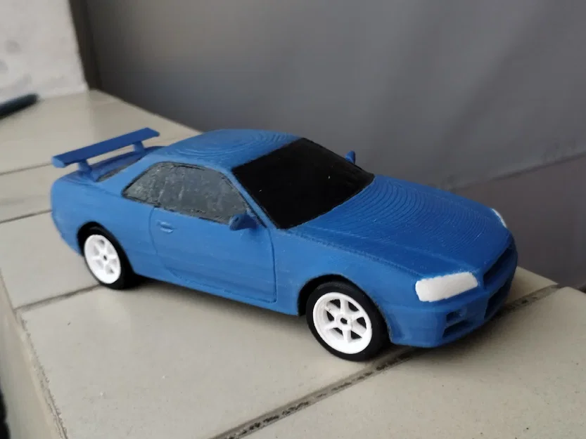 Nissan Skyline GTR R34 Kit Card - Mô hình lắp ráp dạng thẻ độc đáo - Image 2