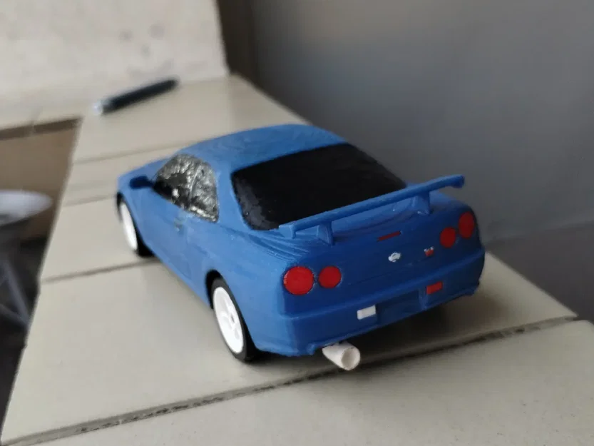 Nissan Skyline GTR R34 Kit Card - Mô hình lắp ráp dạng thẻ độc đáo - Image 3