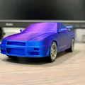 Nissan Skyline GTR R34 Kit Card - Mô hình lắp ráp dạng thẻ độc đáo - Thumbnail 5