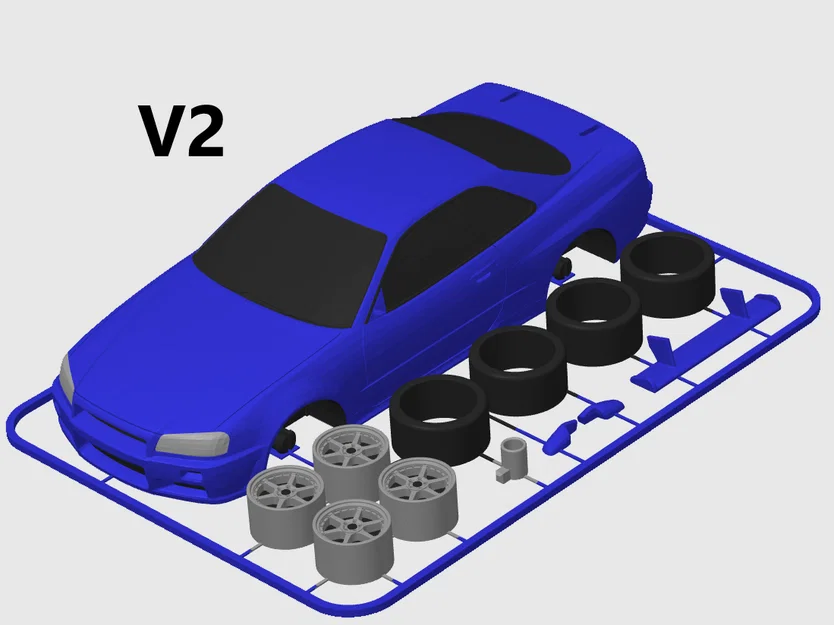 Nissan Skyline GTR R34 Kit Card - Mô hình lắp ráp dạng thẻ độc đáo - Image 14