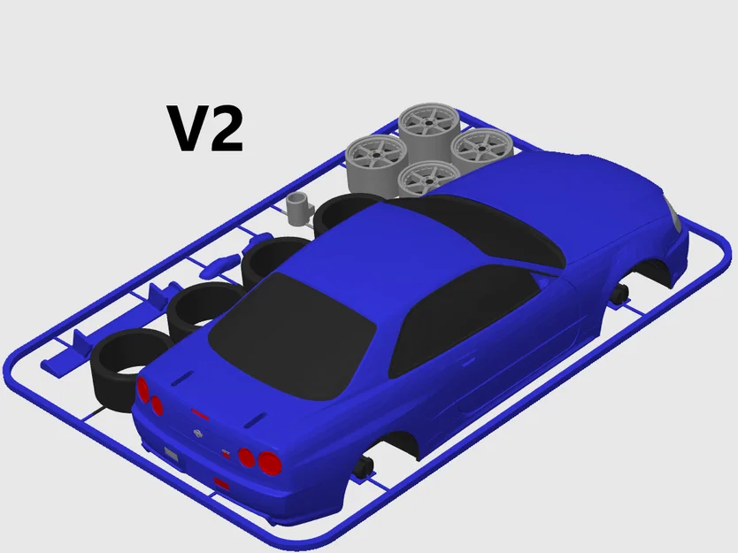 Nissan Skyline GTR R34 Kit Card - Mô hình lắp ráp dạng thẻ độc đáo - Image 15