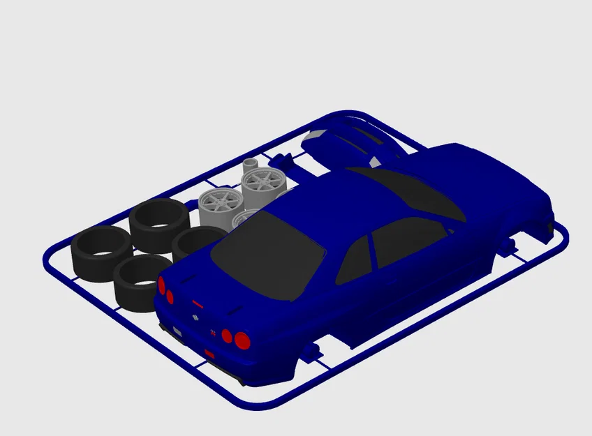 Nissan Skyline GTR R34 Kit Card - Mô hình lắp ráp dạng thẻ độc đáo - Image 18