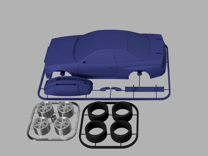 Nissan Skyline GTR R34 Kit Card - Mô hình lắp ráp dạng thẻ độc đáo - Image 19