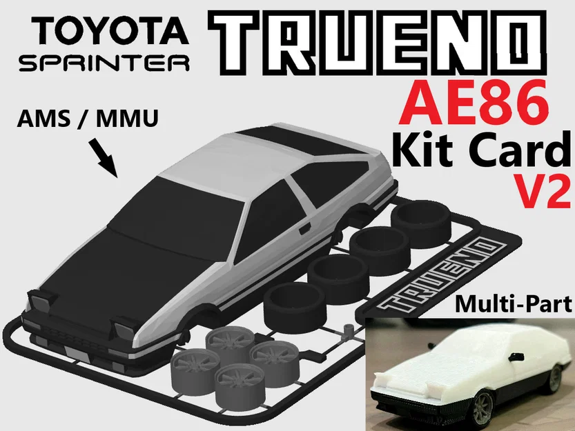 Mô hình Kit Card Toyota Sprinter Trueno (AE86 huyền thoại trong Initial D) - Image 1