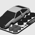 Mô hình Kit Card Toyota Sprinter Trueno (AE86 huyền thoại trong Initial D) - Thumbnail 11