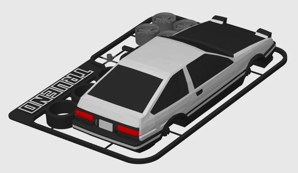 Mô hình Kit Card Toyota Sprinter Trueno (AE86 huyền thoại trong Initial D) - Image 12